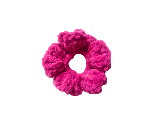 Crochet Scrunchie: Dark Pink
