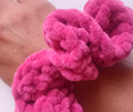 Crochet Scrunchie: Dark Pink